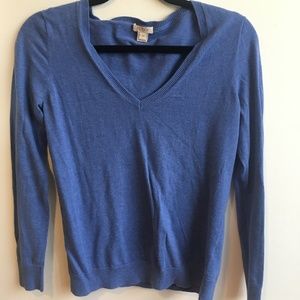 J Crew Blue V-Neck Sweater